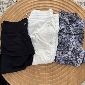 !BUNDLE! LULU LEMON 3 Pc Size 10 dance, skirt, leggings